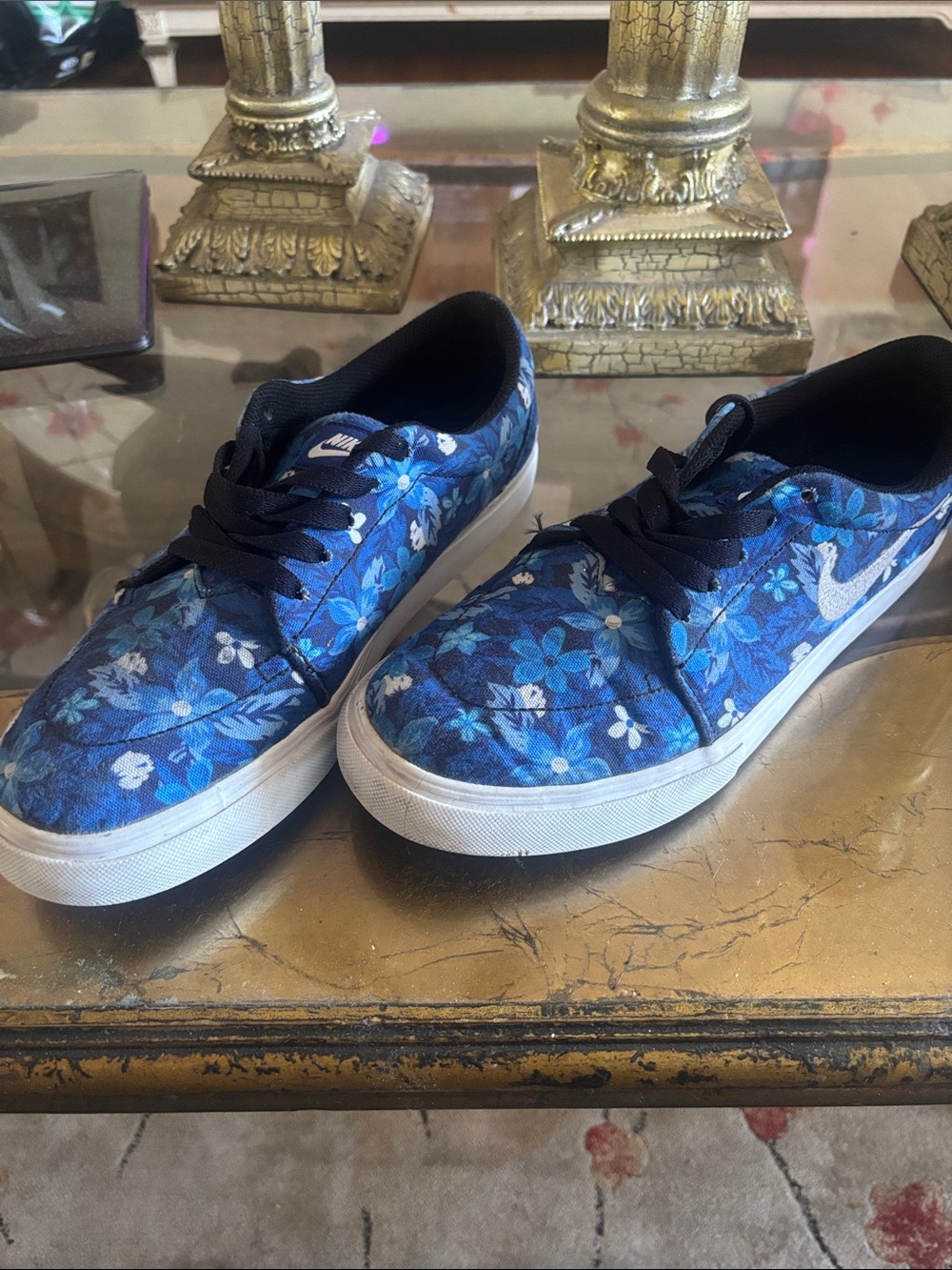 Nike Men's Blue Floral Sneakers